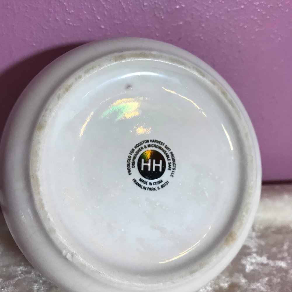 FREE Houston Harvest Gift * Fun Kitty Cat Face Vintage Food Water Dish Stoneware - Picture 6 of 6
